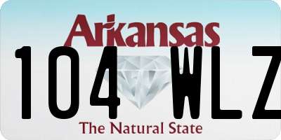 AR license plate 104WLZ