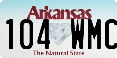 AR license plate 104WMC