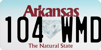 AR license plate 104WMD
