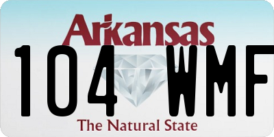 AR license plate 104WMF