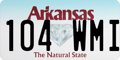AR license plate 104WMI