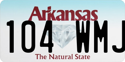AR license plate 104WMJ