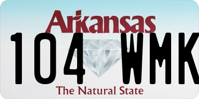 AR license plate 104WMK
