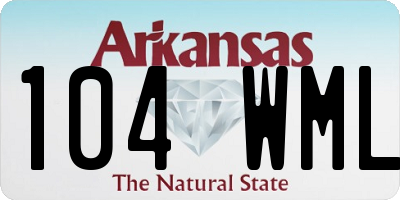 AR license plate 104WML