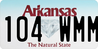 AR license plate 104WMM