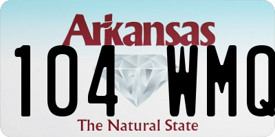 AR license plate 104WMQ