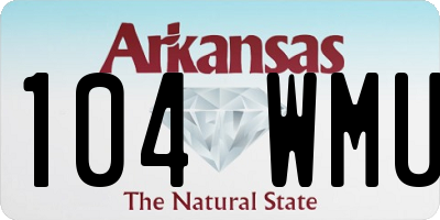 AR license plate 104WMU
