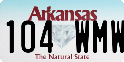 AR license plate 104WMW