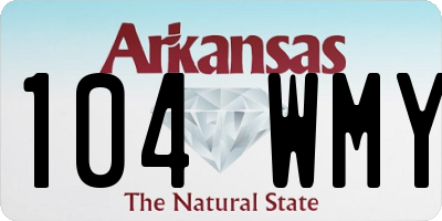 AR license plate 104WMY
