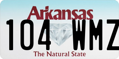 AR license plate 104WMZ