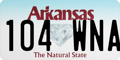 AR license plate 104WNA