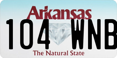 AR license plate 104WNB