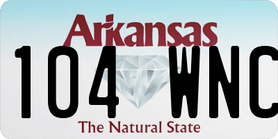 AR license plate 104WNC