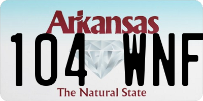 AR license plate 104WNF