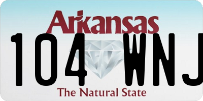 AR license plate 104WNJ