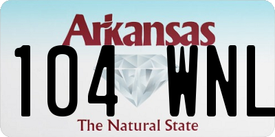 AR license plate 104WNL