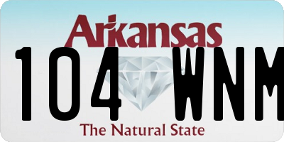 AR license plate 104WNM