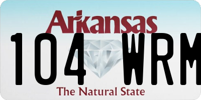 AR license plate 104WRM