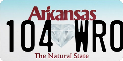 AR license plate 104WRO