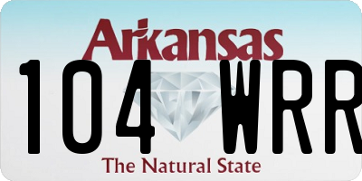 AR license plate 104WRR