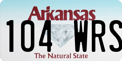 AR license plate 104WRS
