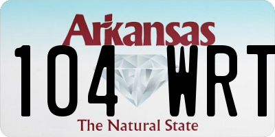 AR license plate 104WRT