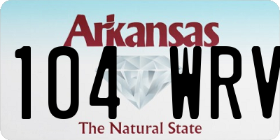 AR license plate 104WRV