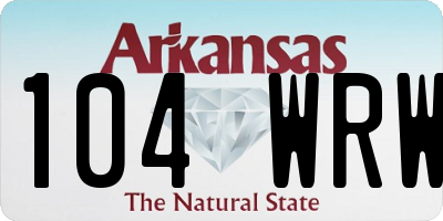 AR license plate 104WRW