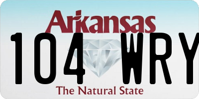 AR license plate 104WRY