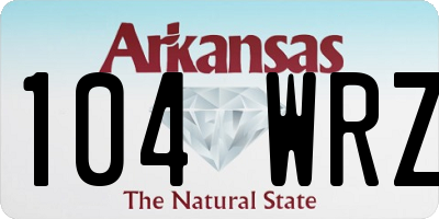 AR license plate 104WRZ