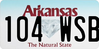 AR license plate 104WSB