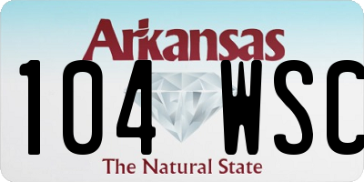 AR license plate 104WSC