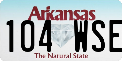 AR license plate 104WSE
