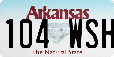 AR license plate 104WSH