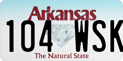 AR license plate 104WSK