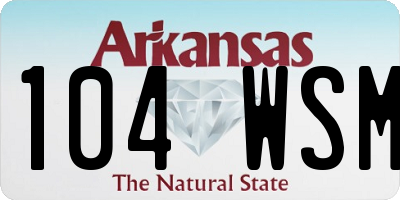 AR license plate 104WSM
