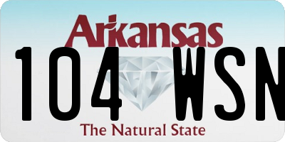 AR license plate 104WSN