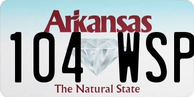 AR license plate 104WSP