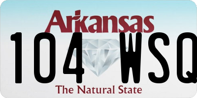 AR license plate 104WSQ