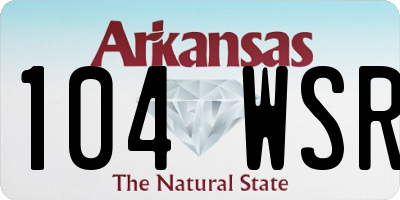 AR license plate 104WSR