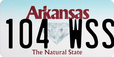 AR license plate 104WSS