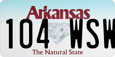 AR license plate 104WSW