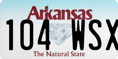 AR license plate 104WSX