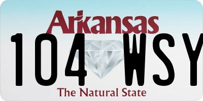 AR license plate 104WSY