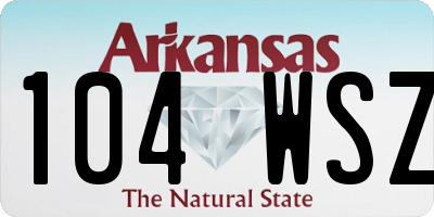 AR license plate 104WSZ