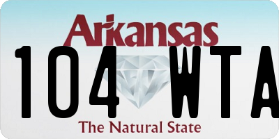 AR license plate 104WTA