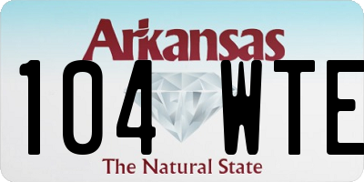 AR license plate 104WTE