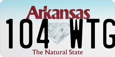 AR license plate 104WTG
