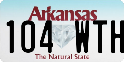 AR license plate 104WTH