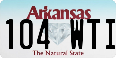 AR license plate 104WTI